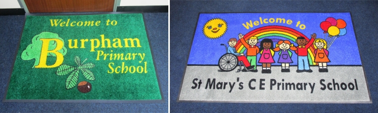 printed school entrance mats
